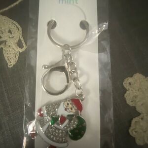 Santa Claus Keychain with Rhinestones